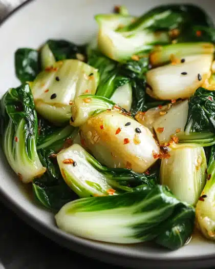 Quick and Easy Stir-Fried Bok Choy with Garlic and Ginger