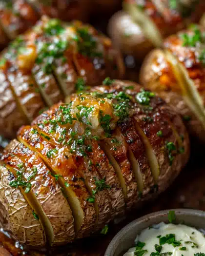 Crispy Hasselback Potatoes with Roasted Garlic Herb Butter: The Ultimate Comfort Side Dish You’ll Want to Master