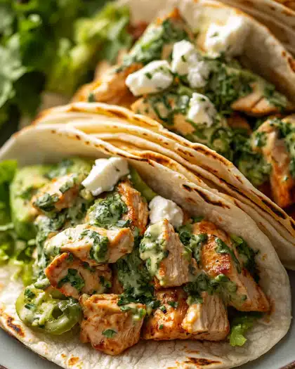 Creamy Chimichurri Chicken Tacos with Fresh Avocado and Feta: A Flavor-Packed Taco Recipe You’ll Love