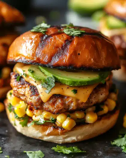 Smoky Chipotle Chicken Burgers with Grilled Corn and Avocado: Bold Flavors for Your Next BBQ