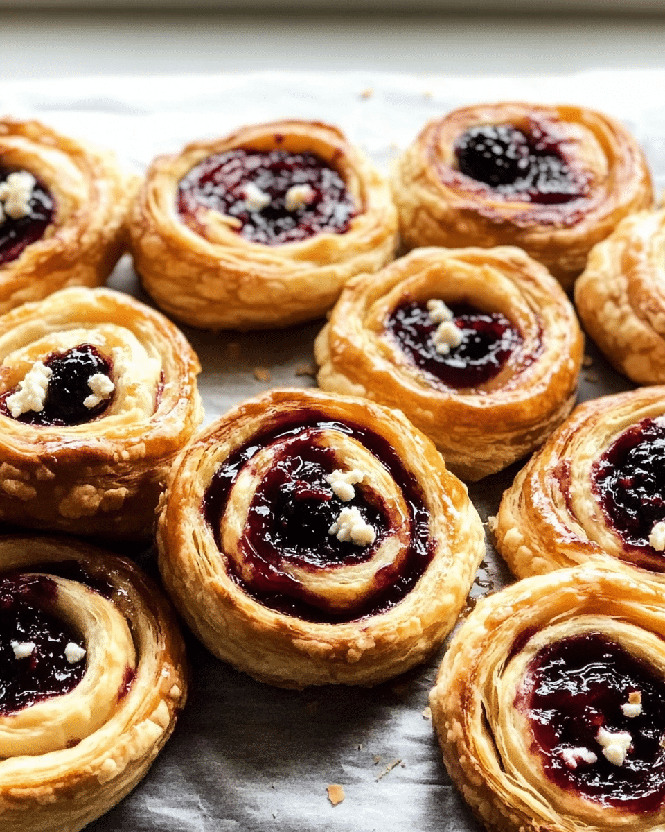 Flaky Blackberry & Goat Cheese Pastry Bites