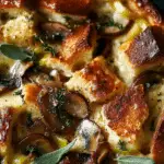 Savory Mushroom and Leek Brioche Bread Pudding: A Cozy, Gourmet Comfort Dish