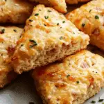 Warm Cheddar & Chive Ham Scones – A Savory Delight