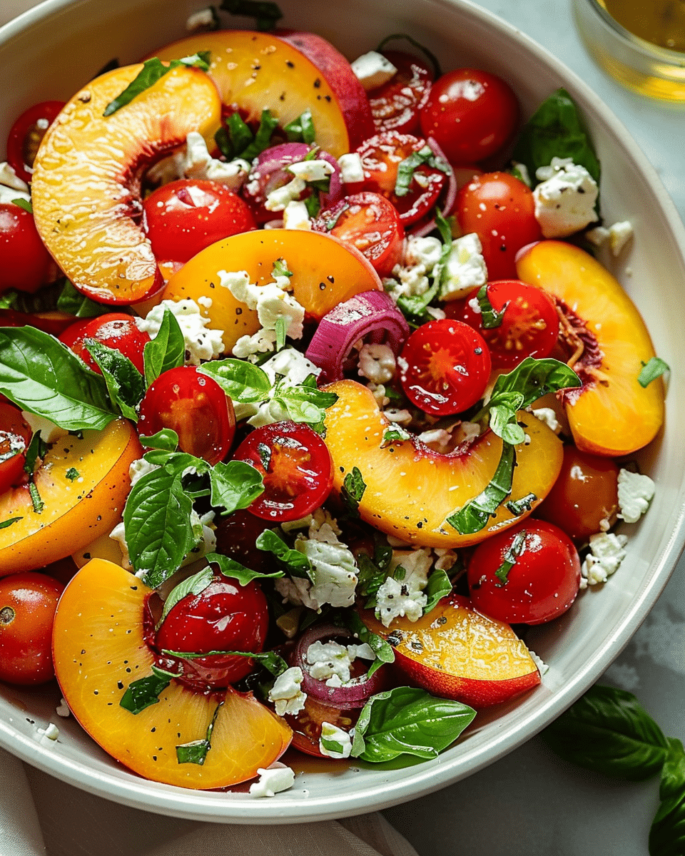 Peach Feta Salad With Tomatoes: A Burst of Summer in Every Bite