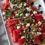 Watermelon Carpaccio with Feta-Basil-Pistachio: A Refreshing Summer Delight