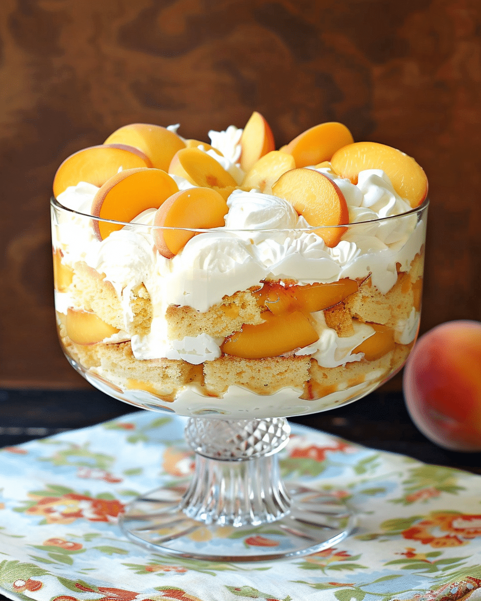 Peach and Cream Cheese Pound Cake Trifle: A Southern-Inspired Dessert Dream