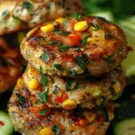 Mediterranean Chicken Burgers with Greek Yogurt Sauce and Tomato-Cucumber Relish