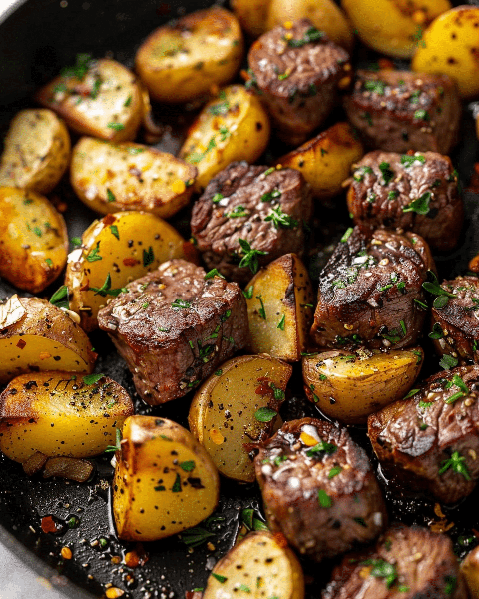 Garlic Butter Steak Bites with Potatoes: A Flavor-Packed, Easy-to-Make Dinner You’ll Love