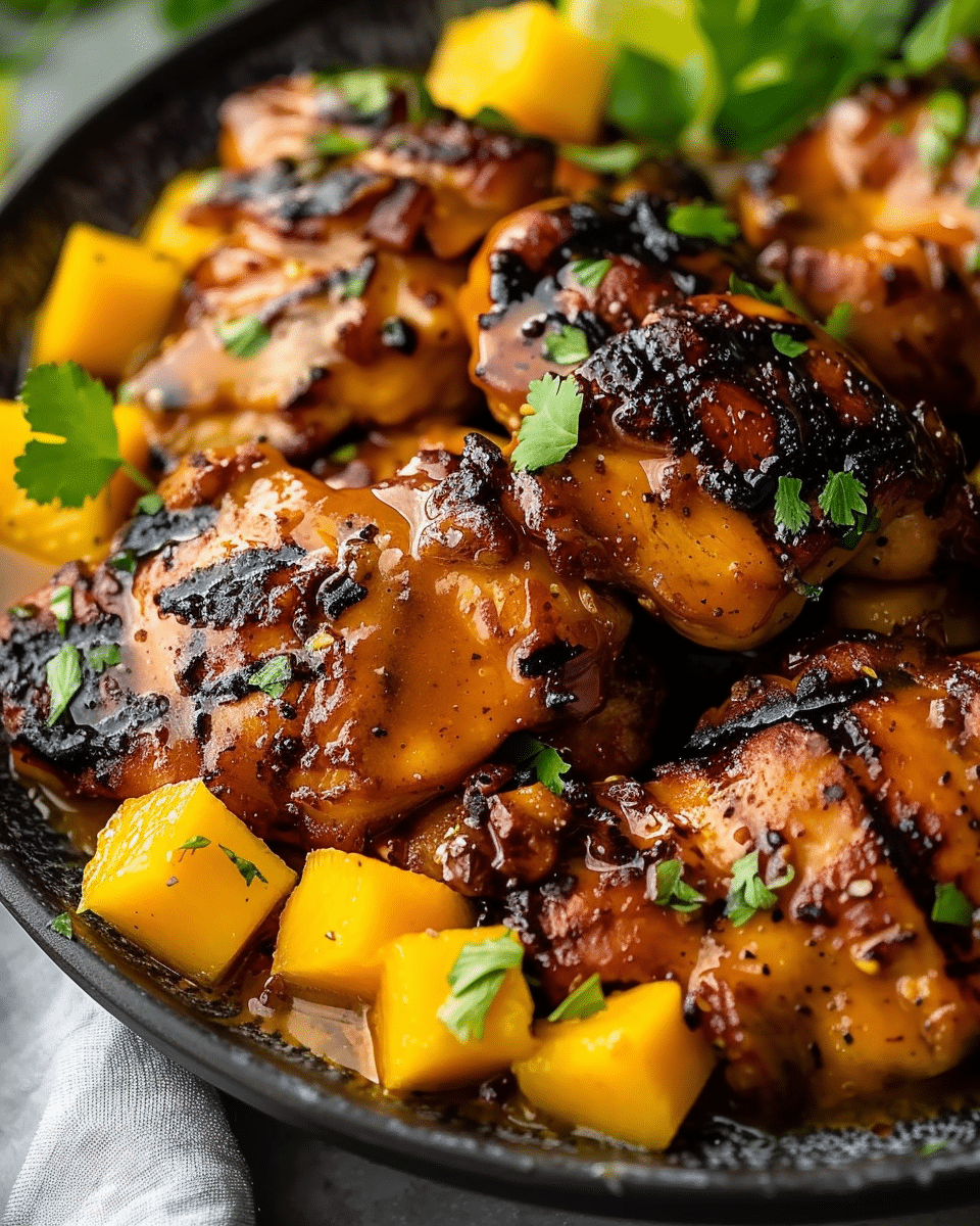 Grilled Mango Soy Chicken Thighs with Ginger and Garlic: A Tropical Flavor Explosion You’ll Love