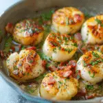 Bacon-Wrapped Scallops in Garlic Butter: A Delicious, Crispy Seafood Dish You’ll Love