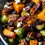 Roasted Brussels Sprouts and Butternut Squash with Bacon, Cranberries, and Pecans — A Perfect Fall Side Dish You’ll Crave