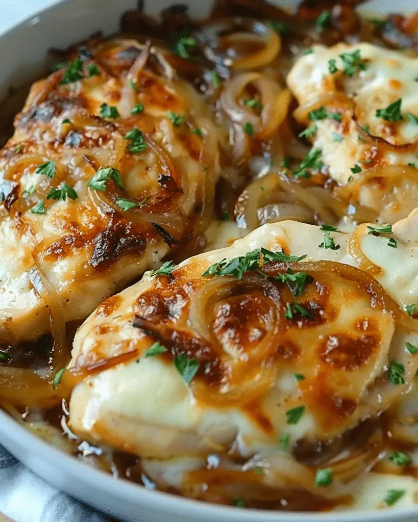 Savory French Onion Chicken Bake: A Cozy, Cheesy Skillet Favorite