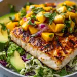 Grilled Fish Tacos with Mango Salsa, Chipotle Aioli & Cabbage Slaw — A Fresh and Flavorful Dinner You’ll Love
