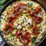 Creamy Herb Orzo with Crispy Prosciutto and Burrata