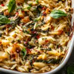 Baked Spinach and Artichoke Orzo Pasta – A Deliciously Comforting Vegetarian Pasta Bake