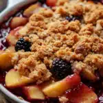 Easy Apple and Blackberry Crumble with a Crunchy Topping — A Comforting Dessert for Every Season