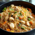 Authentic Filipino Bihon Pancit with Chicken and Vegetables