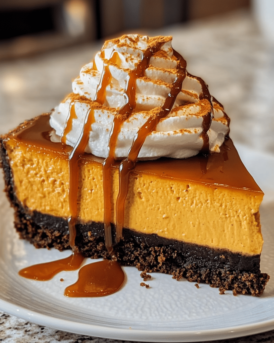 Creamy Pumpkin Cheesecake with Pecan Gingersnap Crust