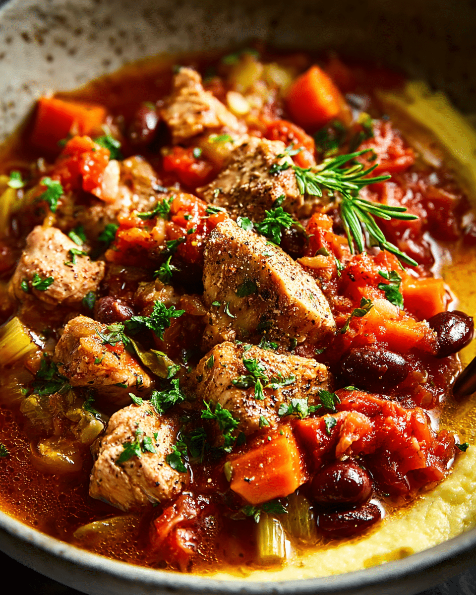 Mediterranean Chicken Stew with Artichokes Beans & Olives