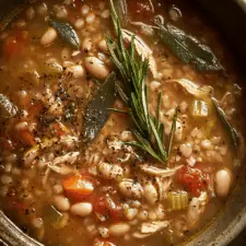 Rustic Chicken, Farro, and Borlotti Bean Soup — A Hearty Taste of Italian Comfort-image